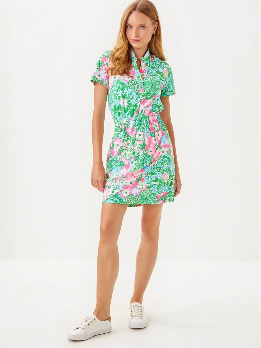NWOT Lilly Pulitzer Luxletic Love Active Dress in Plumes In Bloom UPF 50+ Large